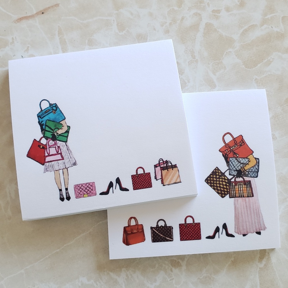 x4 Fashion Post It Sticky Notes Cute Handbag Fashion Sticky Notes